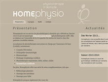 Tablet Screenshot of homephysio.ch